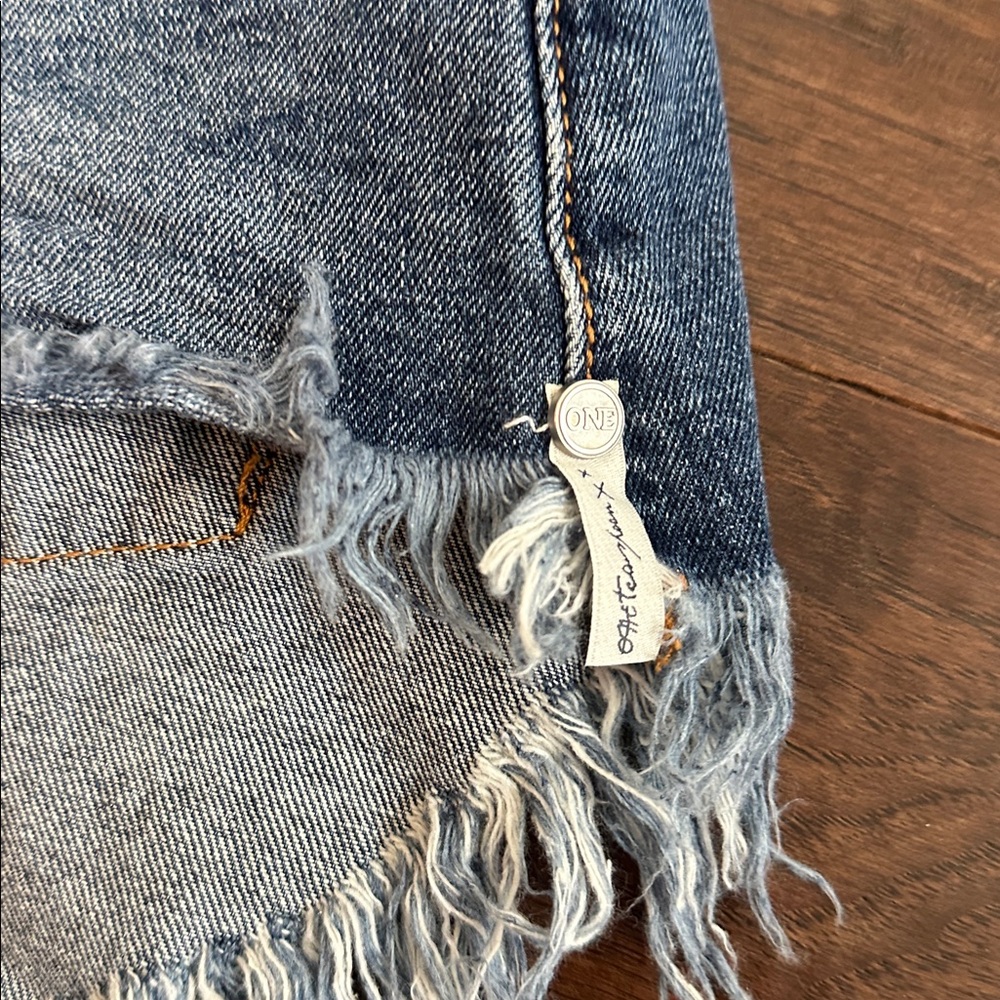 New! ONE TEASPOON PACIFICA BONITAS destroyed shorts denim 27 - Picture 7 of 12